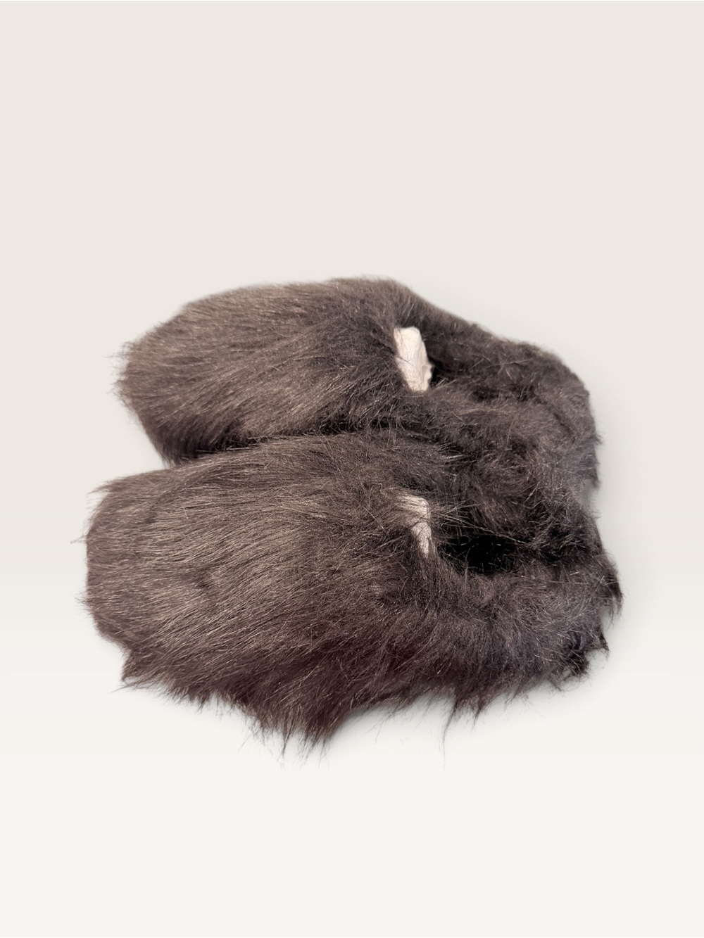Cozy Faux Fur Slip-On Women's Slippers — Dark Black - Picture 2 of 5